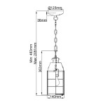 Outdoor pendant lamps - Quintiesse Nantucket medium pendant lantern - 1 light source IP44 Elstead Lighting QN-NANTUCKET8-M-AS - product 6
