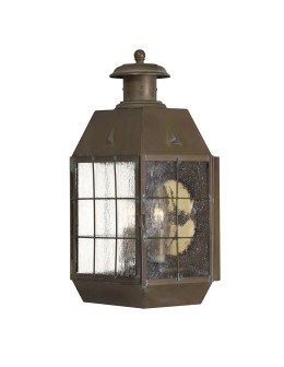 Quintiesse Duża latarnia naścienna Nantucket - 2 źródła światła IP44 Elstead Lighting QN-NANTUCKET-L-AS