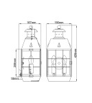 Outdoor wall lamps - Quintiesse Large Nantucket wall lantern - 2 light sources IP44 Elstead Lighting QN-NANTUCKET-L-AS - product 5
