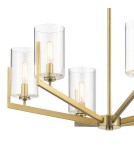 Modern chandeliers - Quintiesse Nye Chandelier - 6 light sources - Brushed natural brass Elstead Lighting QN-NYE6-BNB - product 2