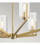 Modern chandeliers - Quintiesse Nye Chandelier - 6 light sources - Brushed natural brass Elstead Lighting QN-NYE6-BNB - product 3