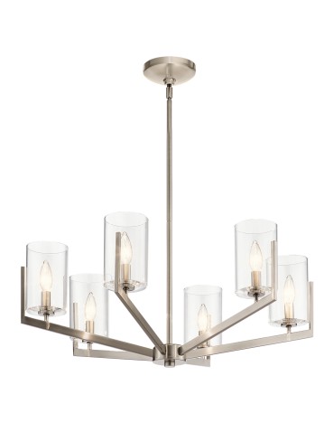 Quintiesse Żyrandol Nye - 6 źródeł światła - Klasyczny pewter Elstead Lighting QN-NYE6-CLP