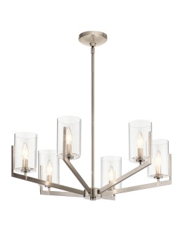 Quintiesse Nye Chandelier - 6 light sources - Classic pewter Elstead Lighting QN-NYE6-CLP