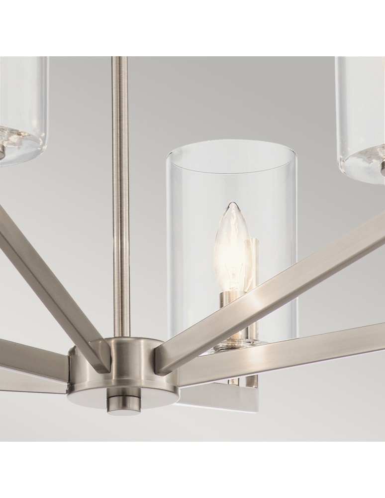 Modern chandeliers - Quintiesse Nye Chandelier - 6 light sources - Classic pewter Elstead Lighting QN-NYE6-CLP - product kolory-swiatla.pl 4