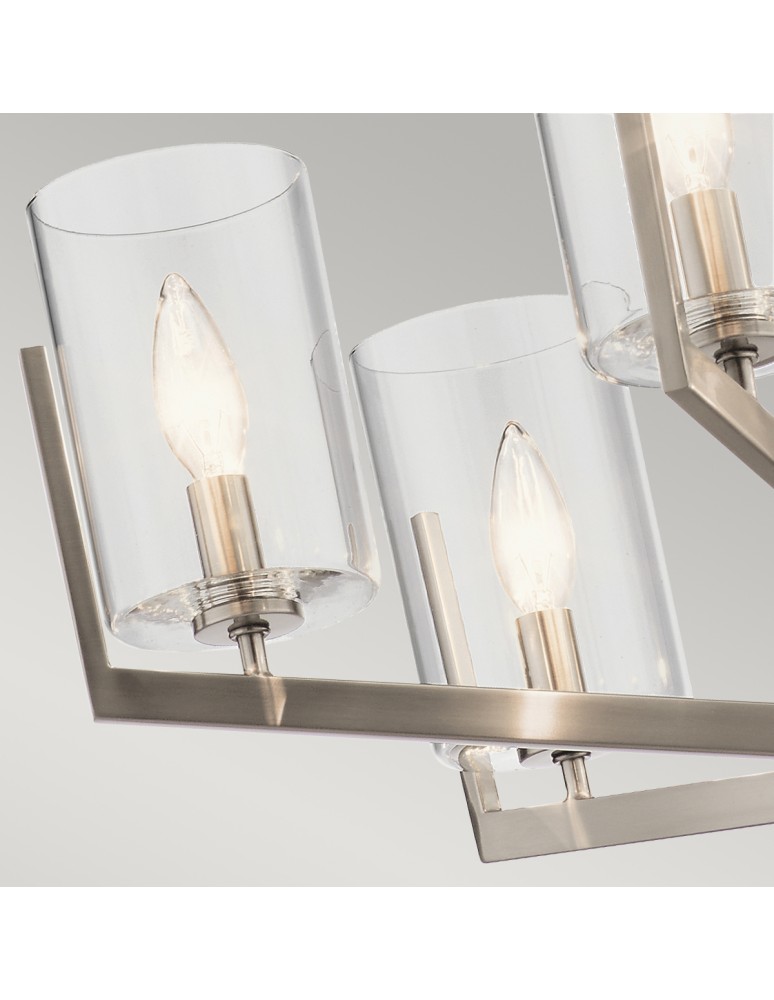 Modern chandeliers - Quintiesse Nye Chandelier - 6 light sources - Classic pewter Elstead Lighting QN-NYE6-CLP - product kolory-swiatla.pl 5