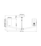 Modern chandeliers - Quintiesse Nye Chandelier - 6 light sources - Classic pewter Elstead Lighting QN-NYE6-CLP - product 6