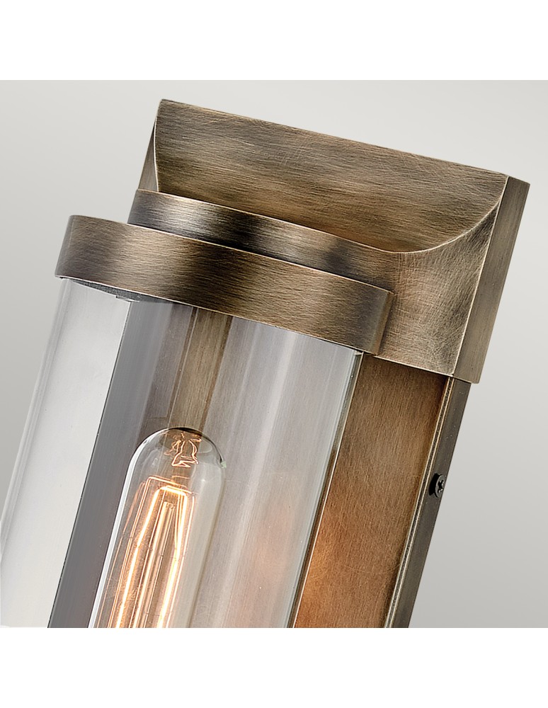 Quintiesse Średnia latarnia naścienna Pearson - 1 źródło światła - Oksydowany brąz IP44 Elstead Lighting QN-PEARSON-M-BU