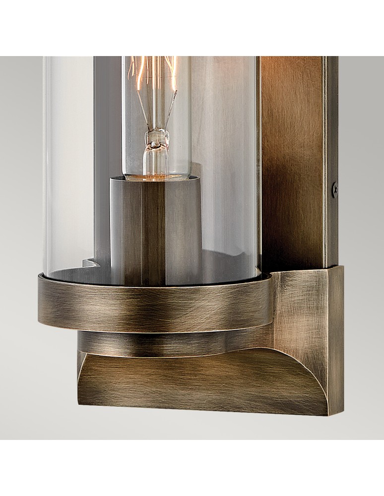 Quintiesse Średnia latarnia naścienna Pearson - 1 źródło światła - Oksydowany brąz IP44 Elstead Lighting QN-PEARSON-M-BU