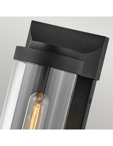 Quintiesse Pearson medium wall lantern - 1 light source - Textured black IP44 Elstead Lighting QN-PEARSON-M - product 2