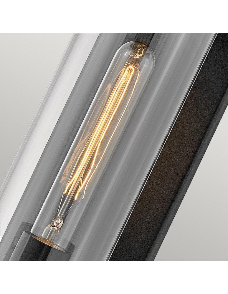 Quintiesse Średnia latarnia naścienna Pearson - 1 źródło światła - Teksturowana czerń IP44 Elstead Lighting QN-PEARSON-M