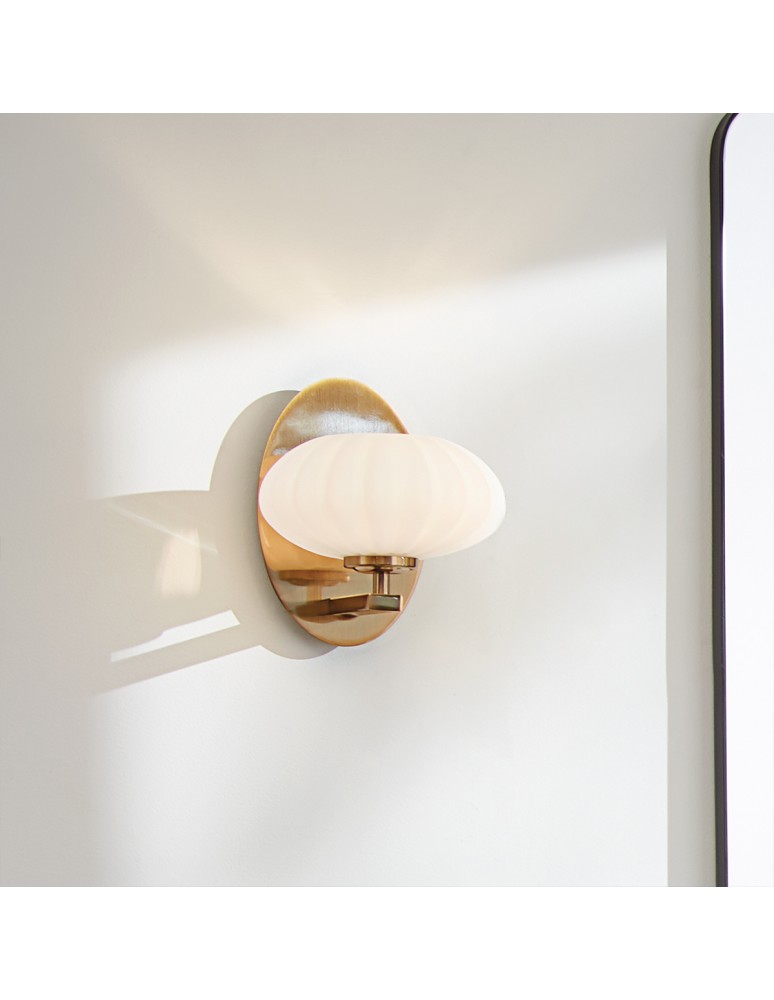 Bathroom wall lamps - Quintiesse Pim wall lamp - 1 light source - Gold IP44 Elstead Lighting QN-PIM1-FXG - product kolory-swiatla.pl 6