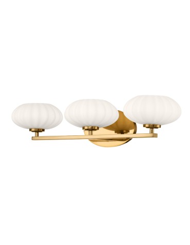 Quintiesse Pim wall lamp - 3 light sources - Gold IP44 Elstead Lighting QN-PIM3-FXG