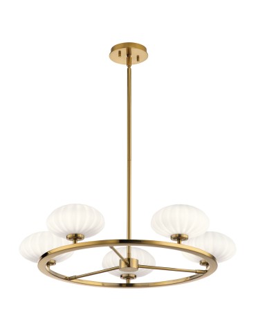 Quintiesse Żyrandol Pim - 5 źródeł światła - Złoty IP44 Elstead Lighting QN-PIM5-FXG