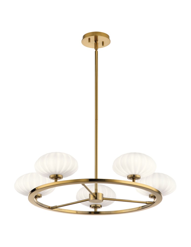 Quintiesse Żyrandol Pim - 5 źródeł światła - Złoty IP44 Elstead Lighting QN-PIM5-FXG