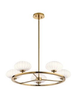 Quintiesse Żyrandol Pim - 5 źródeł światła - Złoty IP44 Elstead Lighting QN-PIM5-FXG