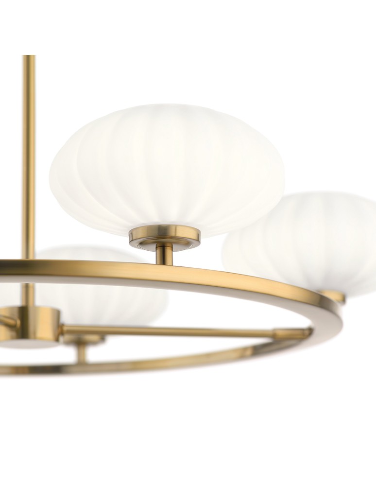 Modern chandeliers - Quintiesse Pim Chandelier - 5 light sources - Gold IP44 Elstead Lighting QN-PIM5-FXG - product kolory-swiatla.pl 5
