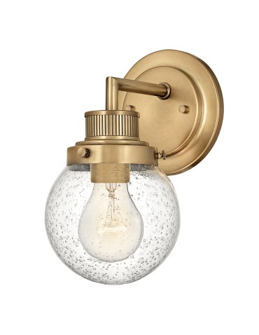 Quintiesse Poppy wall lamp - 1 light source - Old brass IP44 Elstead Lighting QN-POPPY1-HB-BATH