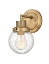 Quintiesse Poppy wall lamp - 1 light source - Old brass IP44 Elstead Lighting QN-POPPY1-HB-BATH