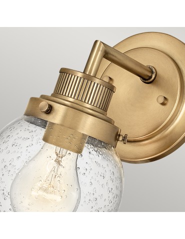 Quintiesse Poppy wall lamp - 1 light source - Old brass IP44 Elstead Lighting QN-POPPY1-HB-BATH - product 2