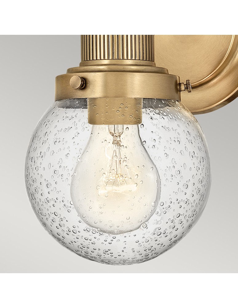 Bathroom wall lamps - Quintiesse Poppy wall lamp - 1 light source - Old brass IP44 Elstead Lighting QN-POPPY1-HB-BATH - product kolory-swiatla.pl 4