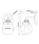 Bathroom wall lamps - Quintiesse Poppy wall lamp - 1 light source - Old brass IP44 Elstead Lighting QN-POPPY1-HB-BATH - product 5