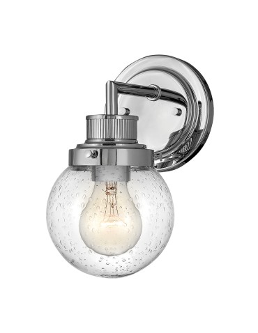 Quintiesse Poppy wall lamp - 1 light source - Polished chrome IP44 Elstead Lighting QN-POPPY1-PC-BATH
