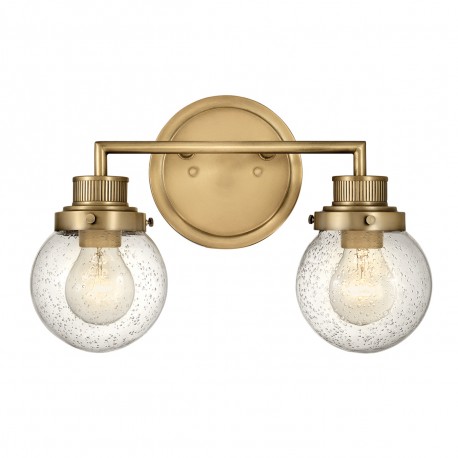 Quintiesse Kinkiet Poppy - 2 źródła światła - Stary mosiądz IP44 Elstead Lighting QN-POPPY2-HB-BATH