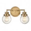 Quintiesse Kinkiet Poppy - 2 źródła światła - Stary mosiądz IP44 Elstead Lighting QN-POPPY2-HB-BATH