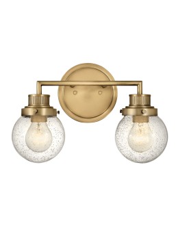 Quintiesse Poppy wall lamp - 2 light sources - Old brass IP44 Elstead Lighting QN-POPPY2-HB-BATH