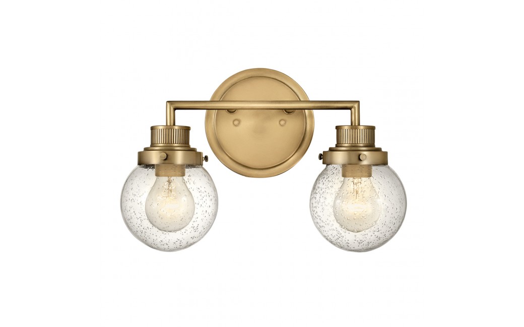 Quintiesse Kinkiet Poppy - 2 źródła światła - Stary mosiądz IP44 Elstead Lighting QN-POPPY2-HB-BATH