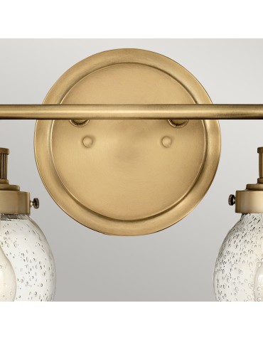 Quintiesse Kinkiet Poppy - 2 źródła światła - Stary mosiądz IP44 Elstead Lighting QN-POPPY2-HB-BATH - produkt 2