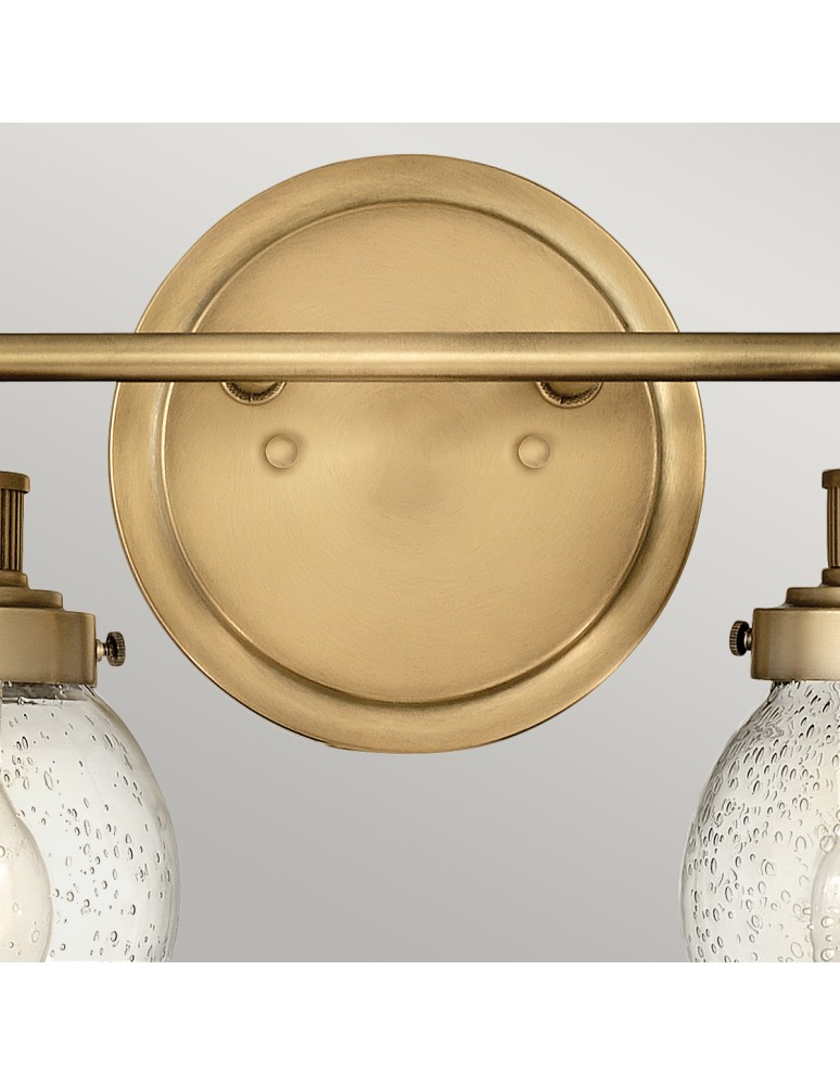 Bathroom wall lamps - Quintiesse Poppy wall lamp - 2 light sources - Old brass IP44 Elstead Lighting QN-POPPY2-HB-BATH - product kolory-swiatla.pl 2