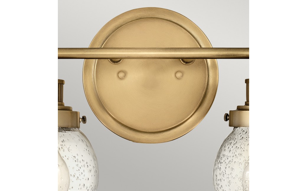 Quintiesse Kinkiet Poppy - 2 źródła światła - Stary mosiądz IP44 Elstead Lighting QN-POPPY2-HB-BATH