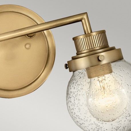 Quintiesse Kinkiet Poppy - 2 źródła światła - Stary mosiądz IP44 Elstead Lighting QN-POPPY2-HB-BATH