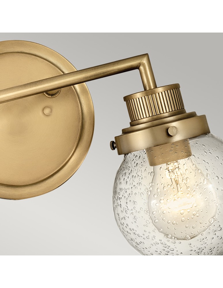 Bathroom wall lamps - Quintiesse Poppy wall lamp - 2 light sources - Old brass IP44 Elstead Lighting QN-POPPY2-HB-BATH - product kolory-swiatla.pl 3