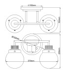 Bathroom wall lamps - Quintiesse Poppy wall lamp - 2 light sources - Old brass IP44 Elstead Lighting QN-POPPY2-HB-BATH - product 5