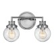 Quintiesse Kinkiet Poppy - 2 źródła światła - Polerowany chrom IP44 Elstead Lighting QN-POPPY2-PC-BATH