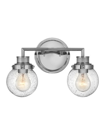 Quintiesse Poppy wall lamp - 2 light sources - Polished chrome IP44 Elstead Lighting QN-POPPY2-PC-BATH