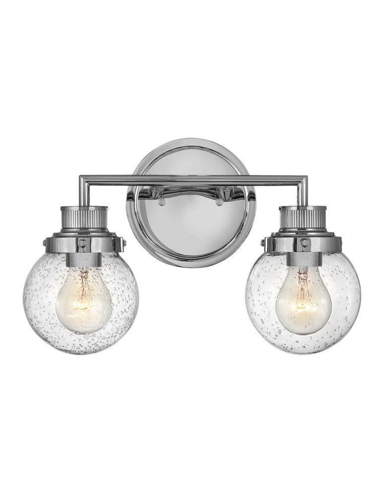 Bathroom wall lamps - Quintiesse Poppy wall lamp - 2 light sources - Polished chrome IP44 Elstead Lighting QN-POPPY2-PC-BATH - product kolory-swiatla.pl 1