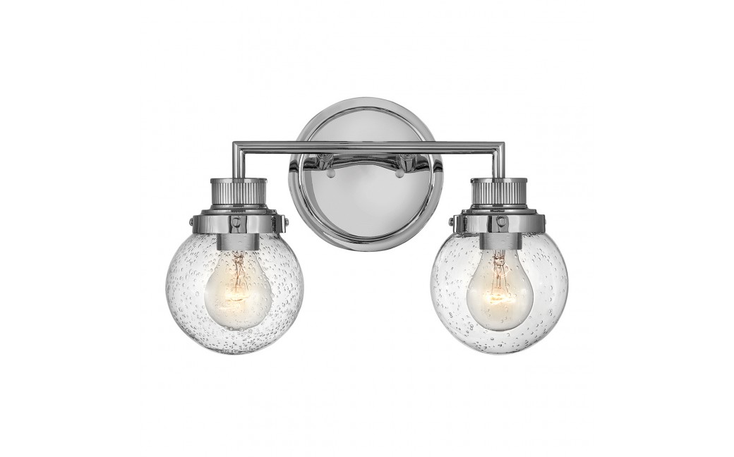 Quintiesse Kinkiet Poppy - 2 źródła światła - Polerowany chrom IP44 Elstead Lighting QN-POPPY2-PC-BATH