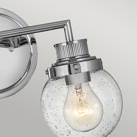 Quintiesse Kinkiet Poppy - 2 źródła światła - Polerowany chrom IP44 Elstead Lighting QN-POPPY2-PC-BATH