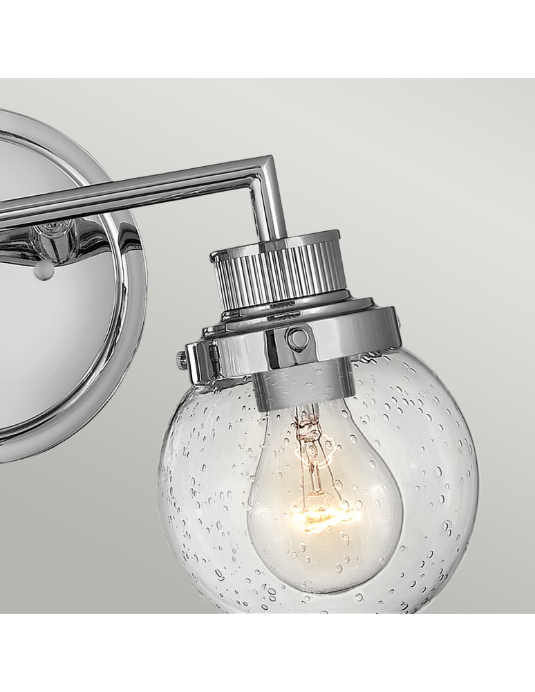 Bathroom wall lamps - Quintiesse Poppy wall lamp - 2 light sources - Polished chrome IP44 Elstead Lighting QN-POPPY2-PC-BATH - product kolory-swiatla.pl 3