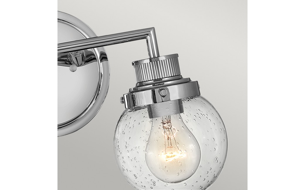 Quintiesse Kinkiet Poppy - 2 źródła światła - Polerowany chrom IP44 Elstead Lighting QN-POPPY2-PC-BATH
