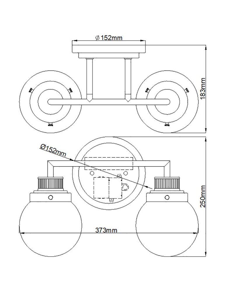 Bathroom wall lamps - Quintiesse Poppy wall lamp - 2 light sources - Polished chrome IP44 Elstead Lighting QN-POPPY2-PC-BATH - product kolory-swiatla.pl 5