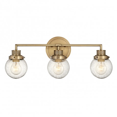 Quintiesse Kinkiet Poppy - 3 źródła światła - Stary mosiądz IP44 Elstead Lighting QN-POPPY3-HB-BATH