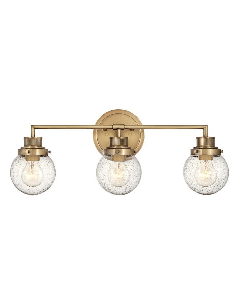 Bathroom wall lamps - Quintiesse Poppy wall lamp - 3 light sources - Old brass IP44 Elstead Lighting QN-POPPY3-HB-BATH - product kolory-swiatla.pl 1