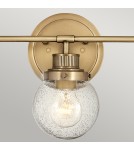 Bathroom wall lamps - Quintiesse Poppy wall lamp - 3 light sources - Old brass IP44 Elstead Lighting QN-POPPY3-HB-BATH - product 2