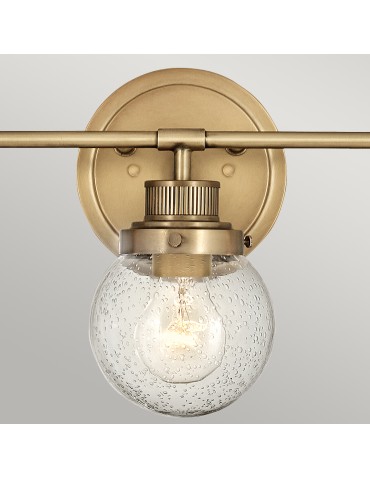 Quintiesse Poppy wall lamp - 3 light sources - Old brass IP44 Elstead Lighting QN-POPPY3-HB-BATH - product 2