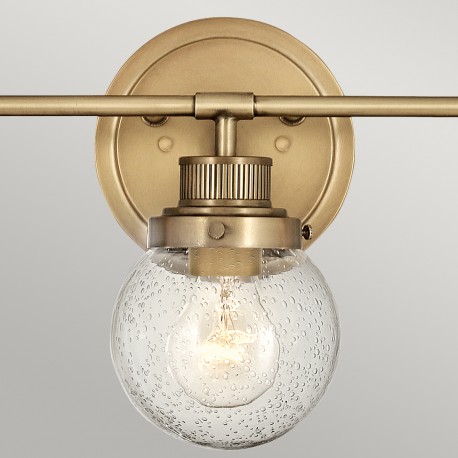 Quintiesse Kinkiet Poppy - 3 źródła światła - Stary mosiądz IP44 Elstead Lighting QN-POPPY3-HB-BATH