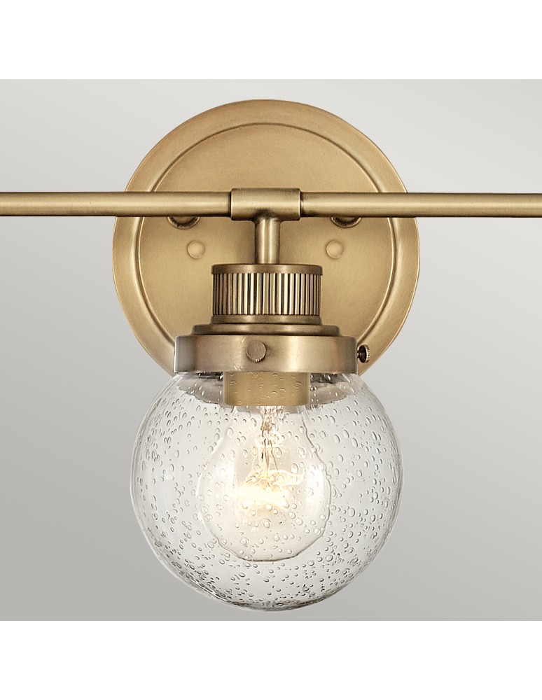 Bathroom wall lamps - Quintiesse Poppy wall lamp - 3 light sources - Old brass IP44 Elstead Lighting QN-POPPY3-HB-BATH - product kolory-swiatla.pl 2